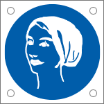 [49882M] 49882M - Cartello alluminio obbligo usare cuffia