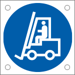 [49884N] 49884N - Cartello obbligo carrello elevatore