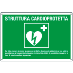 [56102J] 56102J - cartello alluminio "Struttura Cardioprotetta"
