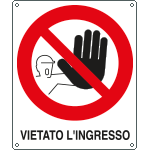 [611202KS] 611202KS - Etichetta adesivadivieto vietato l'ingresso