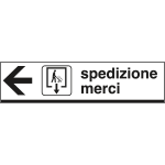 [6802L] 6802L - Cartello alluminio spedizione MERCI sinistra