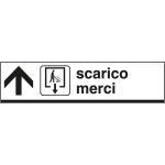 [6814A] 6814A - Cartello alluminio SCARICO MERCI. avanti