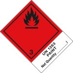 [8216M] 8216M - etichetta 100x130 FLAMMABLE UN1263.....