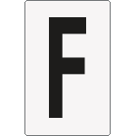[8666BN] 8666BN - Cartello lettera F per contrassegnare