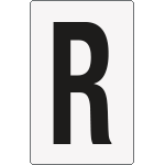 [8675BN] 8675BN - Cartello lettera R per contrassegnare