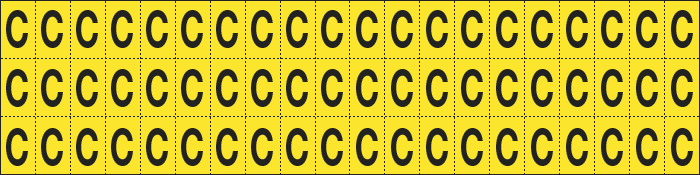 [900C] 900C - Foglio n.60 etichette adesive G/N lettera C