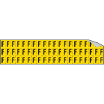 [901F] 901F - Foglio n.60 etichette adesive G/N lettera F