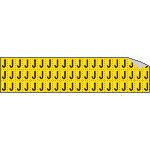 [901J] 901J - Foglio n.60 etichette adesive G/N lettera J
