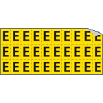[903E] 903E - Foglio n.30 etichette adesive G/N lettera E