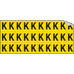 [903K] 903K - Foglio n.30 etichette adesive G/N lettera K
