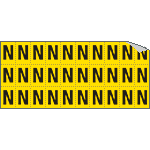 [903N] 903N - Foglio n.30 etichette adesive G/N lettera N