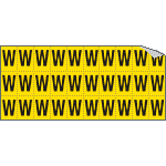 [903W] 903W - Foglio n.30 etichette adesive G/N lettera W