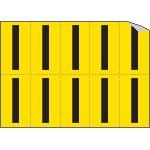 [906I] 906I - Foglio n.10 etichette adesive G/N lettera I