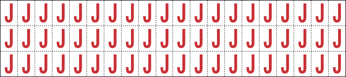 [911J] 911J - Foglio n.60 etichette adesive B/R lettera J