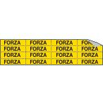 [9120C] 9120C - Foglio n.16 etichette adesive FORZA