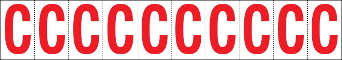 [914C] 914C - Foglio n.10 etichette adesive B/R lettera C