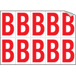 [916B] 916B - Foglio n.10 etichette adesive B/R lettera B