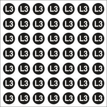 [9191C] 9191C - Foglio n.49 etichetta adesiva simbolo L3