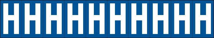 [924H] 924H - Foglio n.10 etichette adesive B/B lettera H