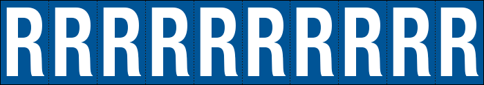 [924R] 924R - Foglio n.10 etichette adesive B/B lettera R