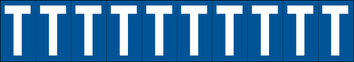 [924T] 924T - Foglio n.10 etichette adesive B/B lettera T