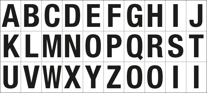 [932AZ] 932AZ - Foglio n.30 etichette adesive B/N lettere da A a Z