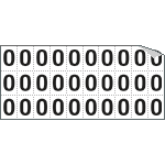 [933O] 933O - Foglio n.30 etichette adesive B/N lettera O