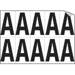 [936A] 936A - Foglio n.10 etichette autoadesive B/N lettera A