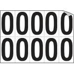 [936O] 936O - Foglio n.10 etichette autoadesive B/N lettera O