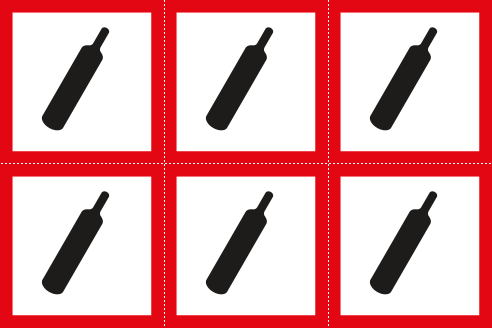 [9424A] 9424A - Foglio n. 6 etichette adesive gas compresso