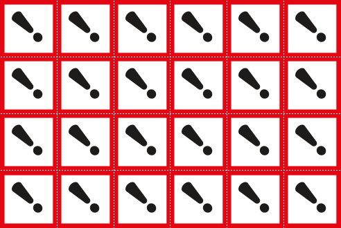 [9427C] 9427C - Foglio n.24 etichette adesive pericolo