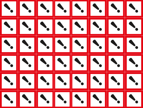 [9427D] 9427D - Foglio n.48 etichette adesive pericolo