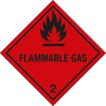 [9445J] 9445J - Etichetta adesiva FLAMMABLE GAS (2)