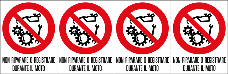 [9503B] 9503B - Foglio n. 4 etichette adesive non riparare durante