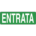 [9601AG] 9601AG - Foglio n. 1 etichette adesive fondo verde ENTRATA