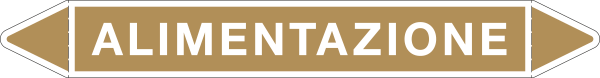 [99002A] 99002A - foglio 5 etichette per tubazioni fondo ocra ALIMENTAZIONE