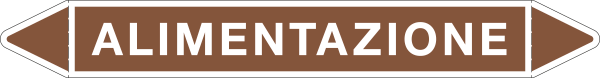 [99102B] 99102B - foglio 5 elichette per tubazioni fondo marrone ALIMENTAZIONE