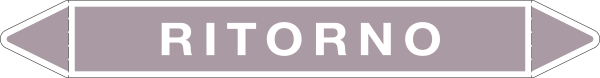 [99201B] 99201B - foglio 5 elichette per tubazioni fondo viola RITORNO