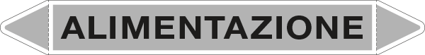 [99402B] 99402B - foglio 5 elichette per tubazioni fondo argento ALIMENTAZIONE