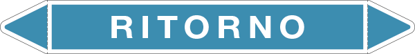 [99501C] 99501C - Etichetta per tubazioni fondo azzurro RITORNO