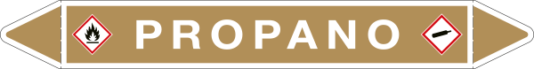 [99A121B] 99A121B - foglio da 5 etichette autoadesive con frecce e simboli per PROPANO