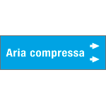 [99A241NBD] 99A241NBD - foglio da 5 etichette fondo azzurro" ARIA COMPRESSA" destra
