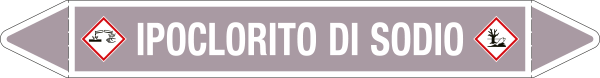 [99A360B] 99A360B - foglio da 5 etichette autoadesive con frecce+simb IPOCLORITO DI SODIO