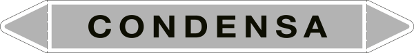 [99A662C] 99A662C - etichetta singola autoadesiva con frecce e simboli CONDENSA