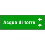 [99A670NBD] 99A670NBD - foglio da 5 etichette fondo verde" ACQUA DI TORRE"destra