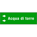 [99A670NBS] 99A670NBS - foglio da 5 etichette fondo verde" ACQUA DI TORRE"sinistra