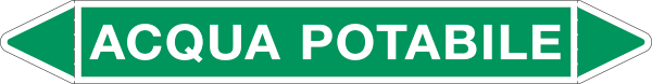 [99A672C] 99A672C - etichetta singola autoadesiva con frecce e simboli ACQUA POTABILE
