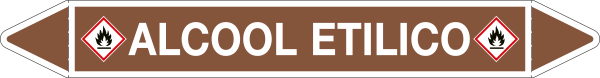 [99A691A] 99A691A - foglio da 5 etichette autoadesive con frecce e simboli x ALCOL ETILICO