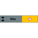 [99A752NAS] 99A752NAS - foglio da 5 etichette fondo grigio" ELIO " freccia sinistra