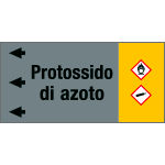 [99A871NES] 99A871NES - Etichetta fondo grigio " PROTOSSIDO D'AZOTO " sinistra